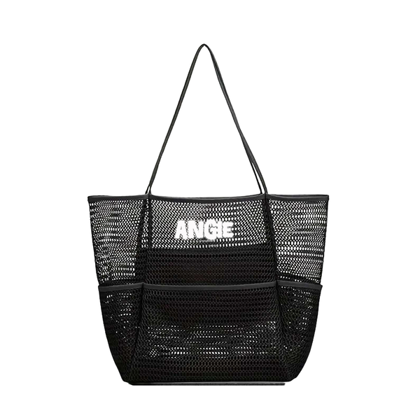 Personalized Embroidered Mesh Beach Tote Bag