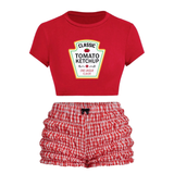 Sexy Ketchup Costume Set