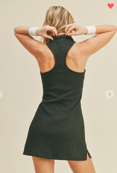 Pickleball Tennis White Collar Dress