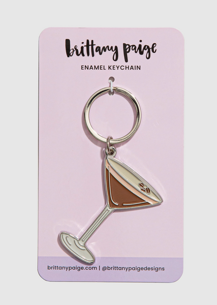 Espresso Martini Enamel Keychain