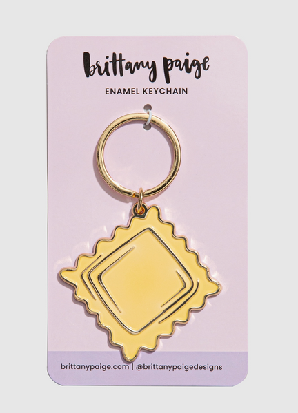 Ravioli Enamel Keychain
