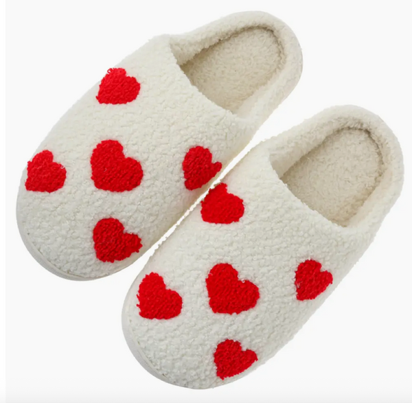 All Over Hearts Slippers