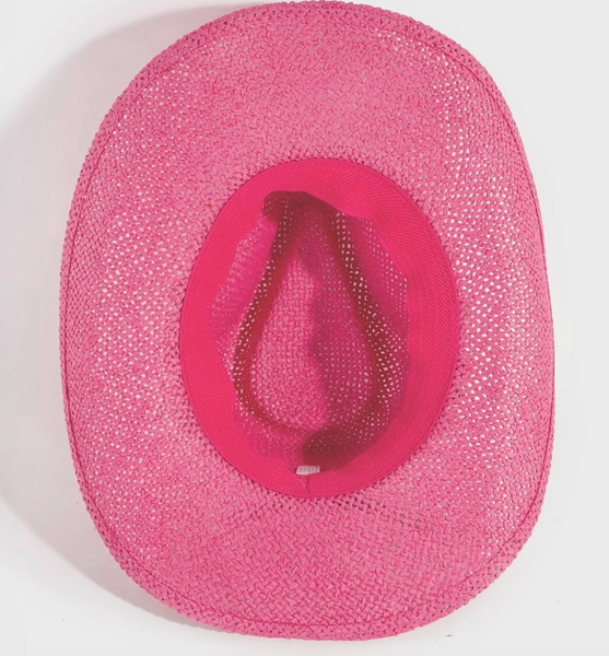 Straw Weave Cowrie Shell Rope Strap Cowboy Hat