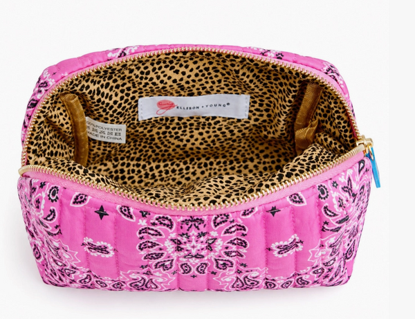 Personalized Western Bandana Cosmetic Bag