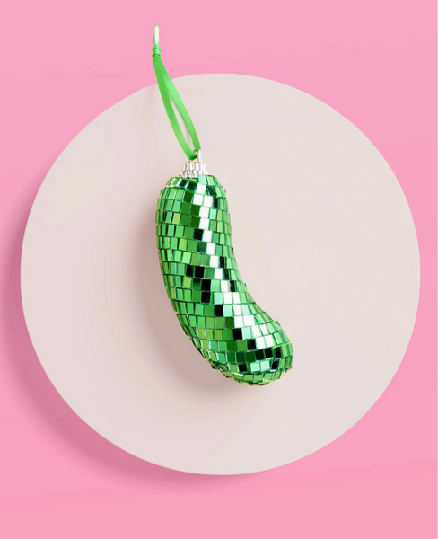 Disco Pickle Christmas Ornament