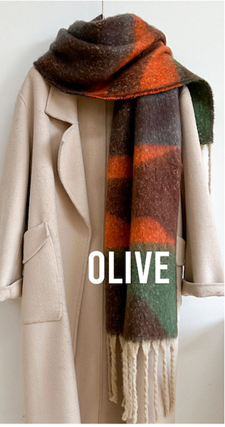 Super Oversized Soft Chunky Tassled Oblong Scarf