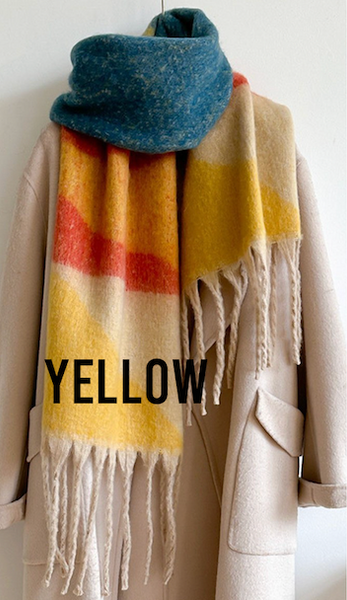 Super Oversized Soft Chunky Tassled Oblong Scarf