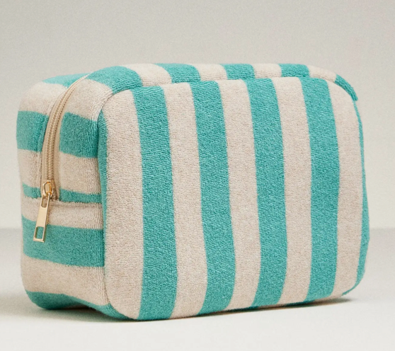 Customized Striped Cabana Striped Terry Cosmetic Travel Bag
