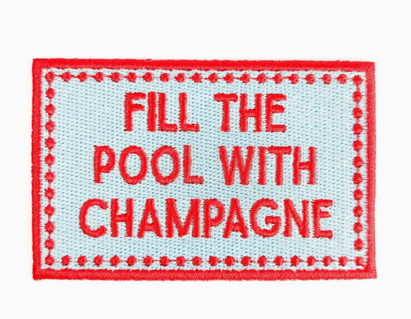 Fill the Pool with Champagne Patch Tan Trucker Hat