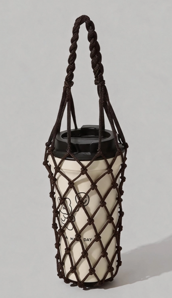 Portable Nylon Candy-Color Net Cup Holder Bag