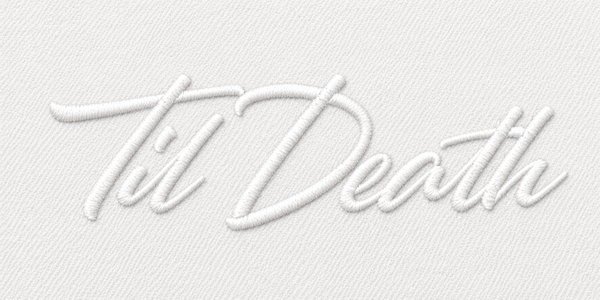 Til Death Embroidered Faux Leather Lace Skirt