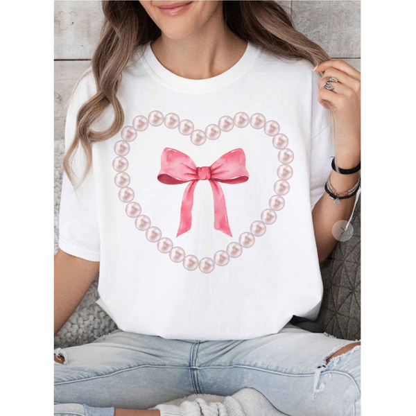 Pearl Bow Graphic Shirt