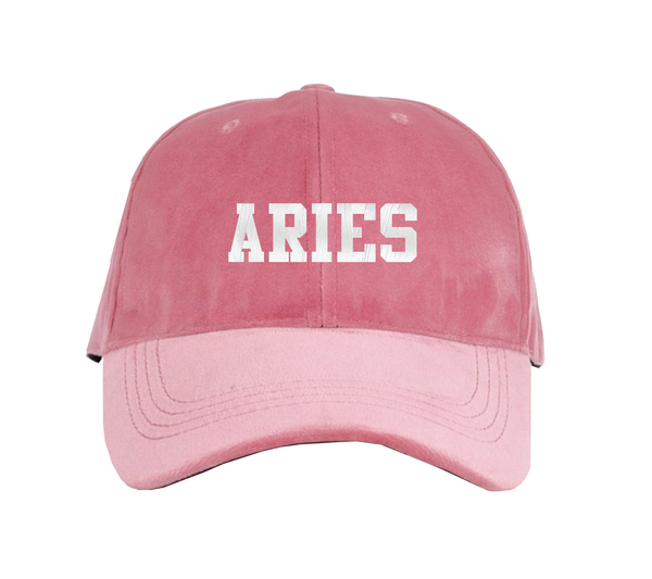Zodiac Sign Pink Velvet Hat