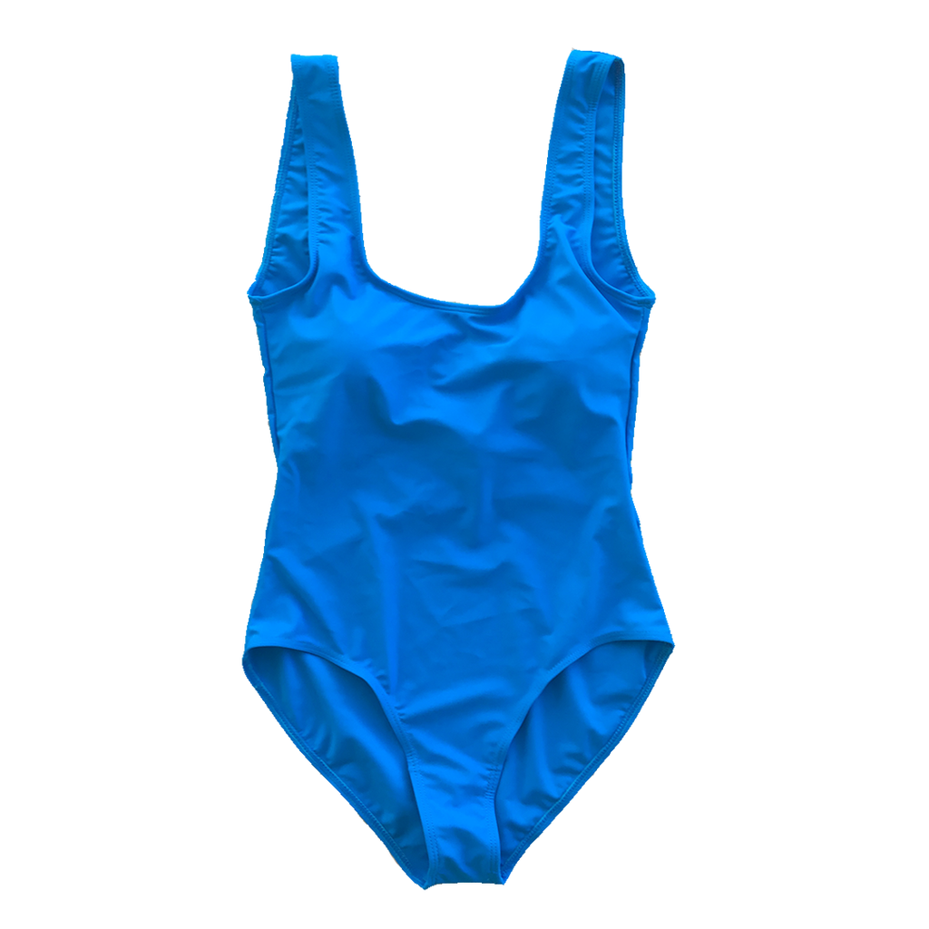 Blank Blue One Piece Swimsuit