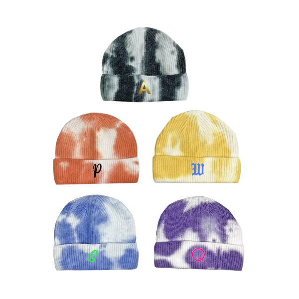 Monogrammed Tie Dye Beanie