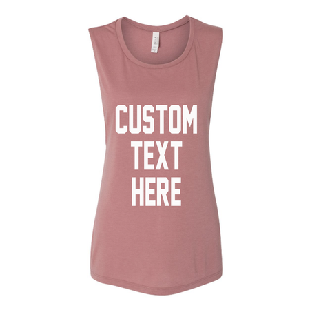 Custom Text Flowy Muscle Tank Top