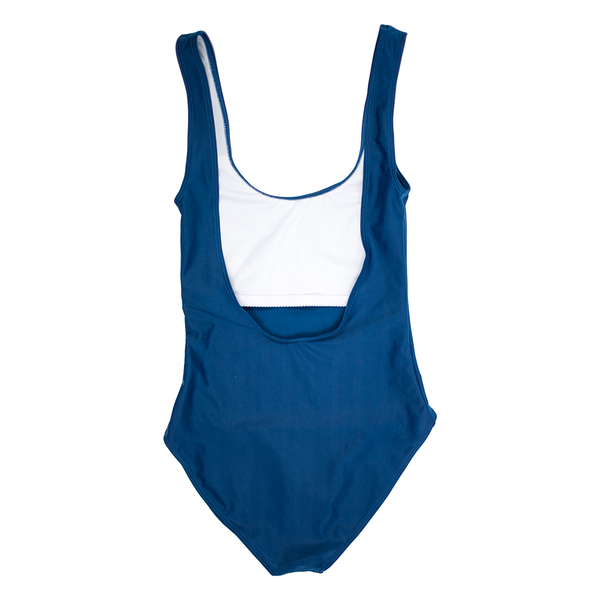 Custom Text Navy One Piece Swimsuit