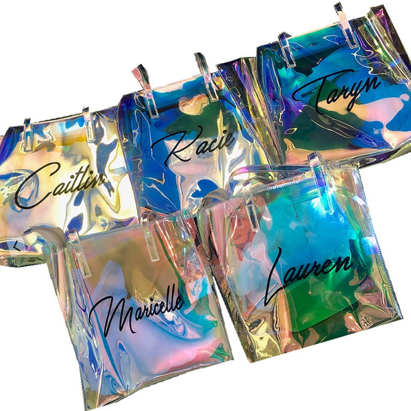 Large Clear Holographic Tote Bag