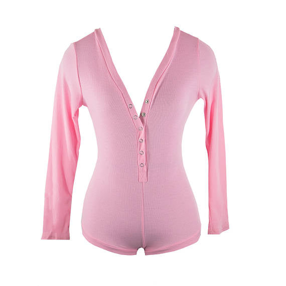 Custom Text Pink PJ Romper