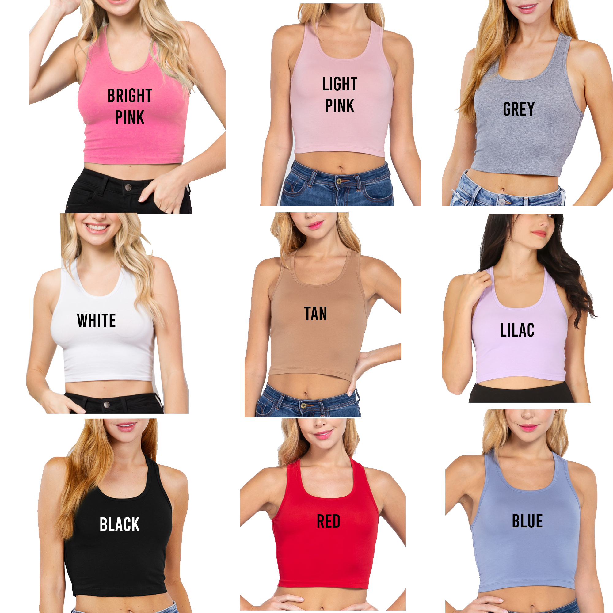 Custom Racerback Crop Top – ADashOfChic
