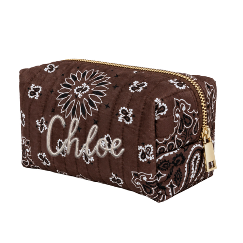 Personalized Western Bandana Cosmetic Bag