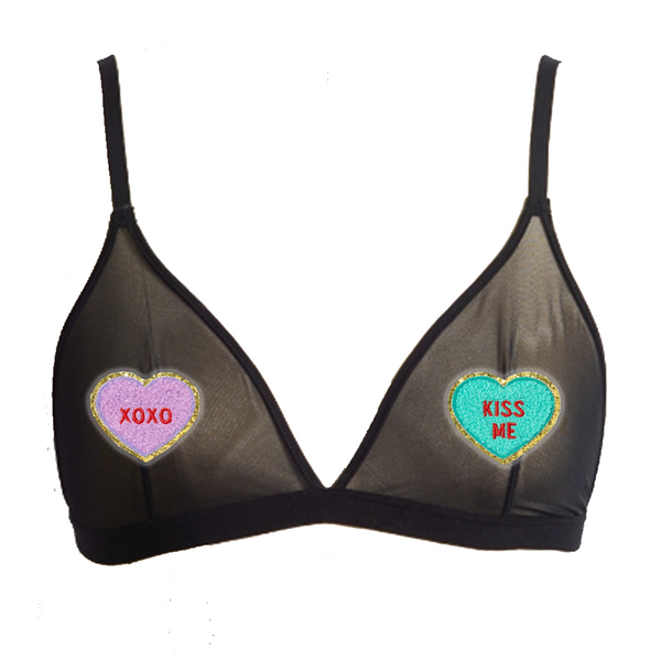 Conversation Heart Patch Bralette