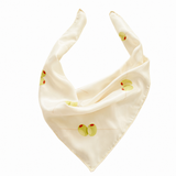 Cream Satin Olive Toothpick Square Scarf