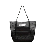 Personalized Embroidered Mesh Beach Tote Bag