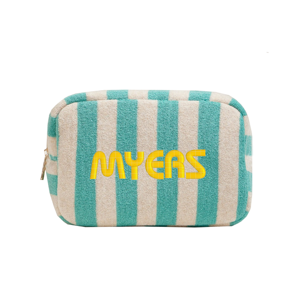 Customized Striped Cabana Striped Terry Cosmetic Travel Bag