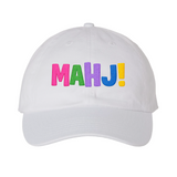 Mahj! Mahjong Embroidered White Dad Hat