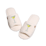 Martini Patch Sherpa Slippers