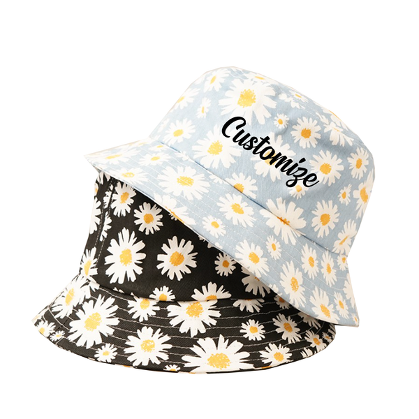 Custom Daisy Denim Bucket Hat