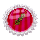 Olive Striped Small Trinket Tray