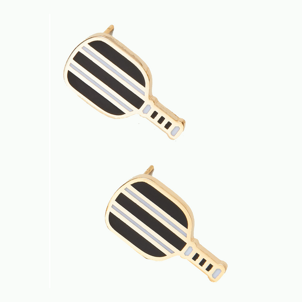 Pickleball Striped Stud Earrings