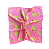 Pink Satin Olive Square Scarf