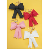 Puff Bow Bag Charm Keychain