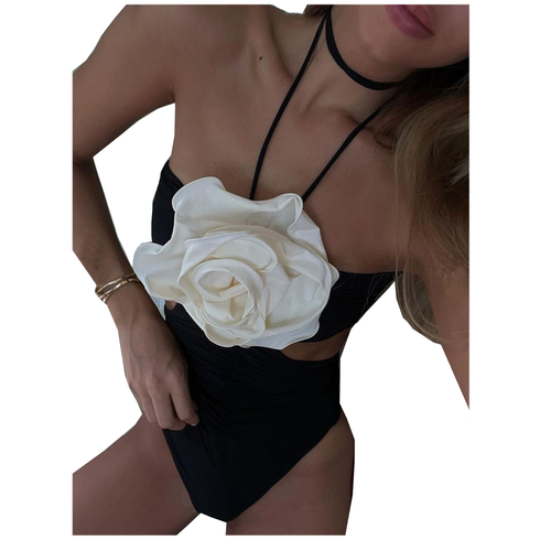 Large Rose One Piece Swimsuit