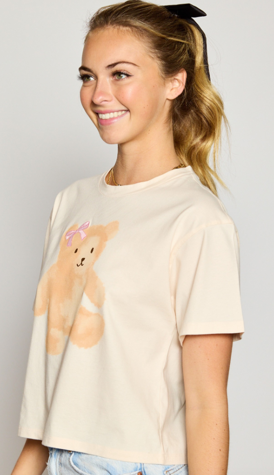 Bear with Bow Graphic Tee