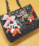 Puff Bow Bag Charm Keychain