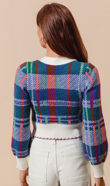 Velvet Bow Ribbon Embellished Cardigan