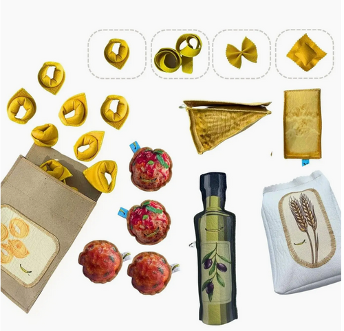 Fabric Pasta Set Play Food