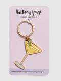Martini Enamel Keychain