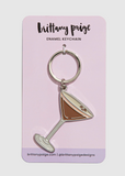 Espresso Martini Enamel Keychain