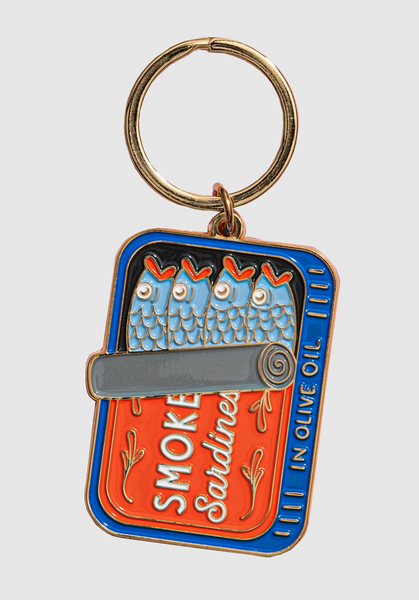 Sardines Enamel Keychain