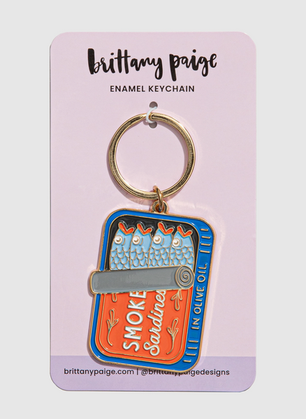 Sardines Enamel Keychain