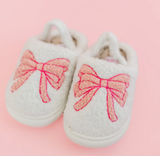 Mom and Me Sherpa Bow Slippers