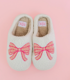 Mom and Me Sherpa Bow Slippers
