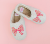 Mom and Me Sherpa Bow Slippers