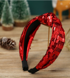 Red Sequin Knot Headband