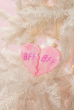 BFF Glitter Heart Ornaments
